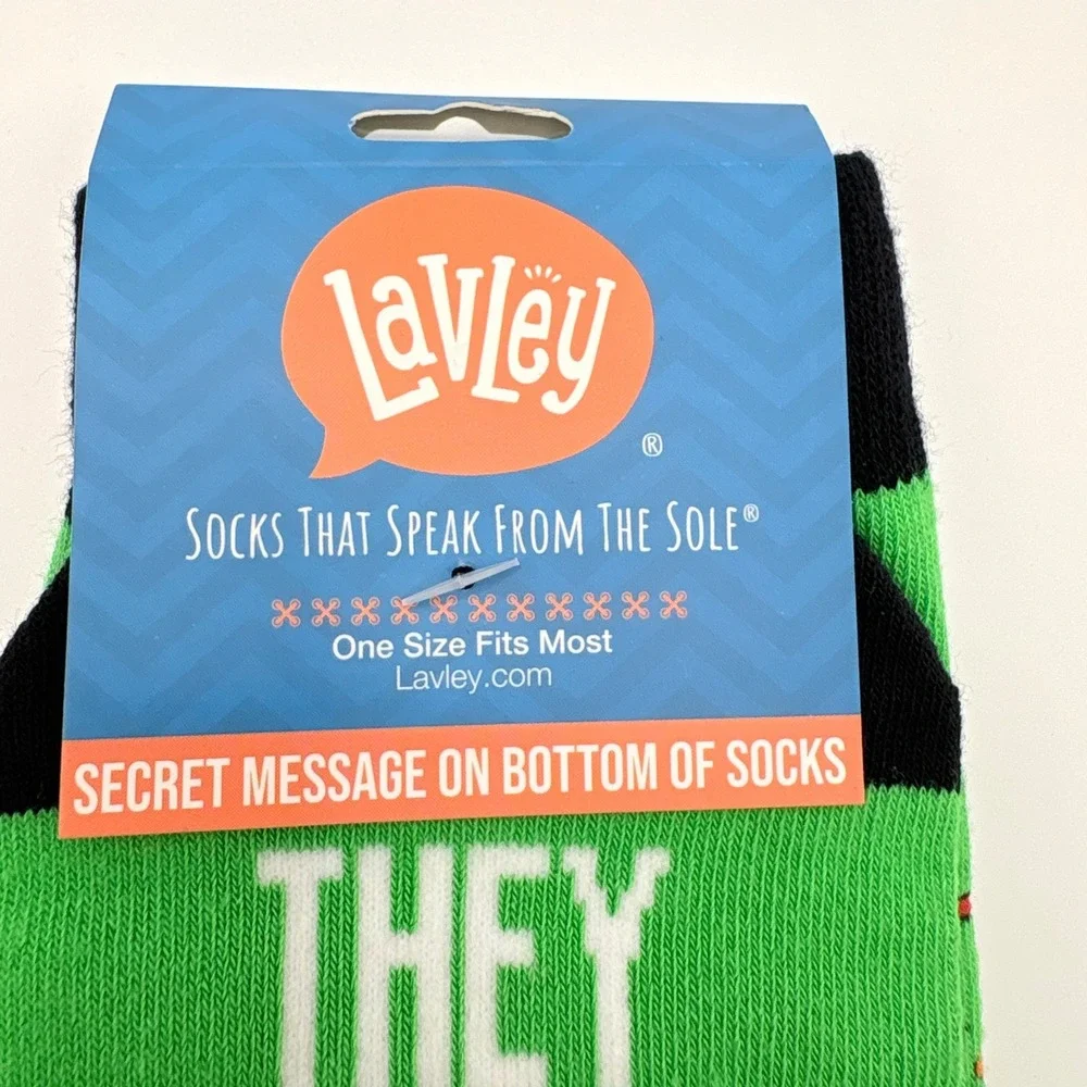 Lavley Golf Socks Unisex One Size‎ Green They See Me Rolling Funny Novelty Crew
